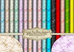 Lovely Flower Arbour 16 Backing Papers Kit