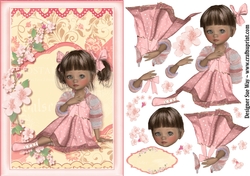 Sitting Pretty A5 Card Front & Decoupage