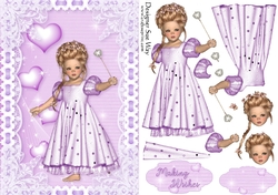 Sweet Little Making Wishes A5 Card Front & Decoupage