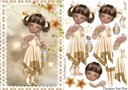 Sweet Little Starshine A5 Card Front & Decoupage
