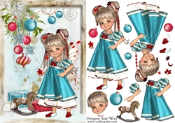 Sweet Christmas Morning A5 Card Front & Decoupage