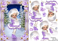 Sweet Little Christmas Trees A5 Card Front & Decoupage