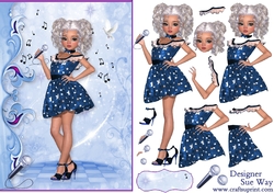 Sweet Little Super Star Topper & Decoupage
