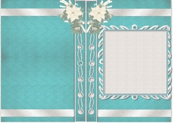 Teal Christmas Book Cover A5 Insert or Card front
