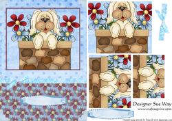 Flower Puppy Quick Card Front