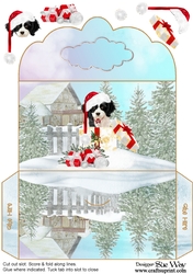 Border Collie Puppy Christmas Money Wallet