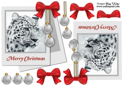 Merry Christmas Topper Snow Lepard