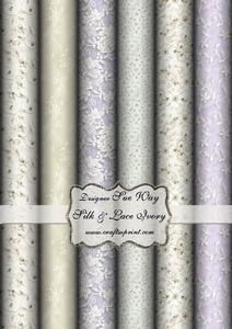 Satin and Lace Ivory Background Kit