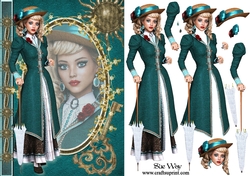 Emerald Steampunk Fashion Reflection