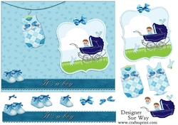 Its a Boy Topper and Decoupage