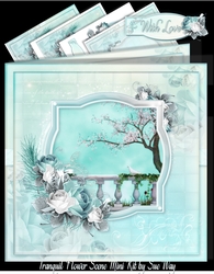 Tranquil Flower Scene Mini Kit (No Greeting Panel on Card Front)