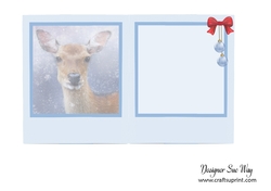 Merry Christmas Topper Deer in the Snow Insert