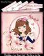 Birthday Love Heart Girl Brown Hair Mini Kit