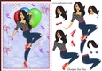 Fashion Birthday Girl Card Front & Decoupage