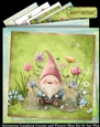 Springtime Laughing Gnome and Flowers Mini Kit