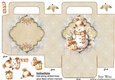 Gold Christmas Snowman Gift Bag
