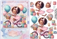 Birthday Girls Best Day A5 Topper and Decoupage Ethnic