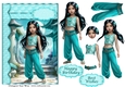 Sweet Little Princess Jasmine A5 Card Front & Decoupage
