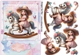 Birthday Girls New Rocking Horse A5 Topper and Decoupage