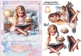 Birthday Girl, Puppys Bedtime Story A5 Topper and Decoupage