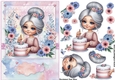 Grans Best Birthday Cake A5 Topper and Decoupage