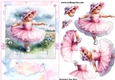 Baby Ballerina A5 Card Front and Decoupage