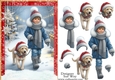 Walking My Labrador in the Snow A5 Card Front & Decoupage