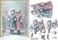 Mr and Mrs Claus Walking in the Snow A5 Card Front & Decoupage