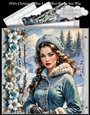 1950s Christmas Blue Lady Mini Kit