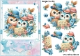 Cute Owl Family New Home A5 Topper and Decoupage