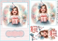 Little Girls Birthday Party A5 Card Front and Decoupage