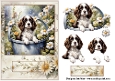 Springer Spaniel Puppy in a Bucket  A5 Card Front and Decoupage