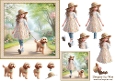 Girl Walking her Cockapoo in the Park 6 inch Card Front, Gift tag & Decoupage.jpg