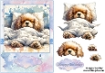 Bedhead Pups, Relax its your Birthday A5 Topper and Decoupage