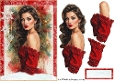 Festive Christmas Lady A5 Card Front, Tag & Decoupage