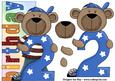 Birthday Boy Bear Age Two Over the Side Decoupage