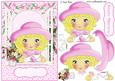 Time for Tea Lady in a Pink Hat Card Front & Decoupage
