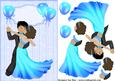 Dance with Me Tonight in Blue Card Front and Decoupage