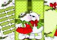 Christmas Kissing Couple Gift Box A4 Card Kit