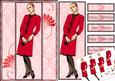 Lady in Red Fashion Panel Bookmark Card Mini Kit