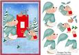 Christmas Post Card Front and Decoupage