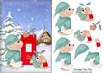 Christmas Delivery Card Front and Decoupage