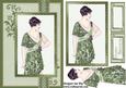 Portrait of a Lady in Green Ribbon Topper Card Front