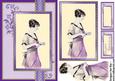 Portrait of a Lady in Lilac Ribbon Topper Card Front