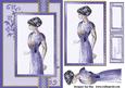 Portrait of a Lady in Mauve Ribbon Topper Card Front