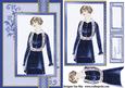 Portrait of a Lady in Midnight Blue Ribbon Topper Card Front