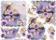 Dainty Lilac Cupcake Corner Overlap Square Topper