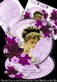 Vintage Lady in the Flowers Round Easel Card Mini Kit