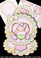 Baby Girl Scalloped Round Easel Card Mini Kit