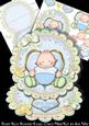 Baby Boy Scalloped Round Easel Card Mini Kit